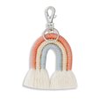thumbnail image 2 of Baohd Weaving Rainbow Keychains Jewelry Adornment Fashion Accessory Key Ring Pendant Keyholder Ornament Colorful DIY Bag Charm Orange, 2 of 6