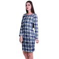 thumbnail image 4 of Moomaya Womens Full Sleeve Printed Midi Length Printed Bodycon Dress, 4 of 6