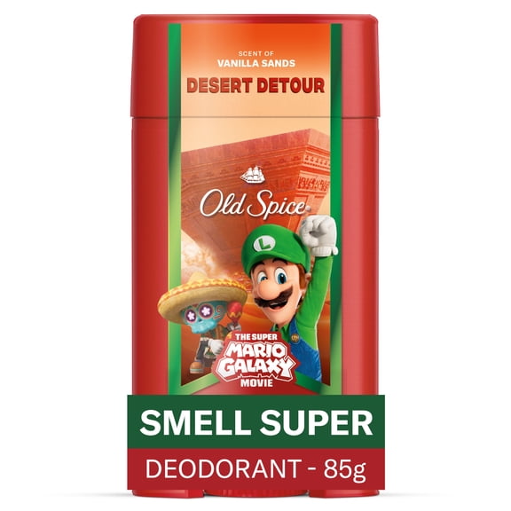 Old Spice Men’s Deodorant Aluminum Free, Desert Detour, Scent of Vanilla Sands, Old Spice x The Super Mario Galaxy Movie, 24/7 Lasting Freshness, 85g