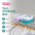 thumbnail image 3 of Sterilite 8.25x12.25x15 Inch Storage Bin w/ Carry Handles, Clear (24 Pack), 3 of 9