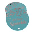 thumbnail image 1 of Inkdotpot Real Rose Gold Foil Let Love Sparkle Wedding Tags Favor Hang Paper Tags 50 Pieces, 1 of 6