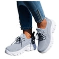 thumbnail image 1 of Womens Chunky Walking Shoes Comfortable Arch Support Orthopedic Woven Non Slip Jogging Work Fashion Sneakers, 1 of 7
