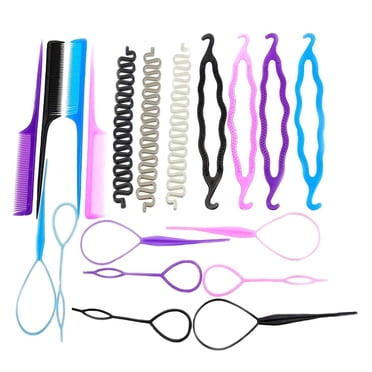 CUITING Kit d'Outils de Modélisation de Cheveux DIY Outil de Tressage Rapide en Spirale 19x Ensemble de Coiffure pour Créateur de Cheveux