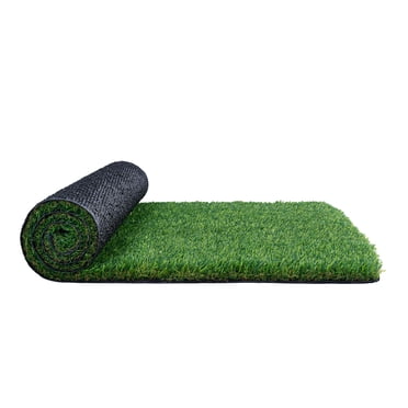 KFFKFF Pelouse Synthétique, Tapis Vert 3 X 5 Pi, Tapis Imitation Gazon 1,38 Pouces pour Déco de Patio Extérieur et de Pelouse, Entretien Simple avec Drainage, Idéal pour une Utilisation Intérieure Diversifiée à la Maison et avec les Animaux