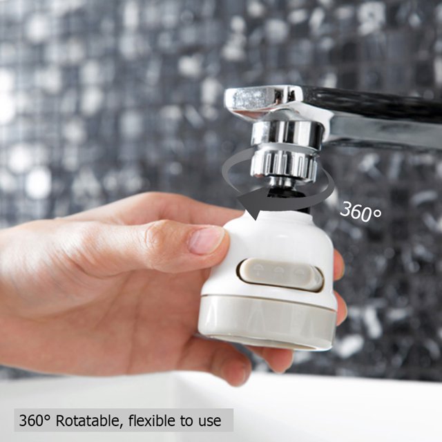 Tête de Pulvérisation de Robinet de Cuisine, Tête de Pulvérisation de Robinet de Cuisine Rotative à 360° avec Filtre Anti-Éclaboussures, 3 Modes de Réglage