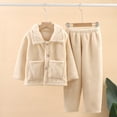 thumbnail image 2 of Birdeem Childrens Flannel Sleepwear Set Long Pants Thickened Home Clothes Set, 2 of 6