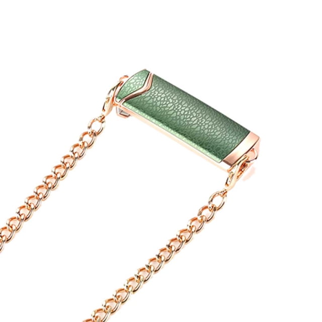 ziyahi Alloy Mobile Phone Back Clip Portable Adjustable Fashionable Removable Anti-lost Replacement Outing Chain Accessories Green Gold
