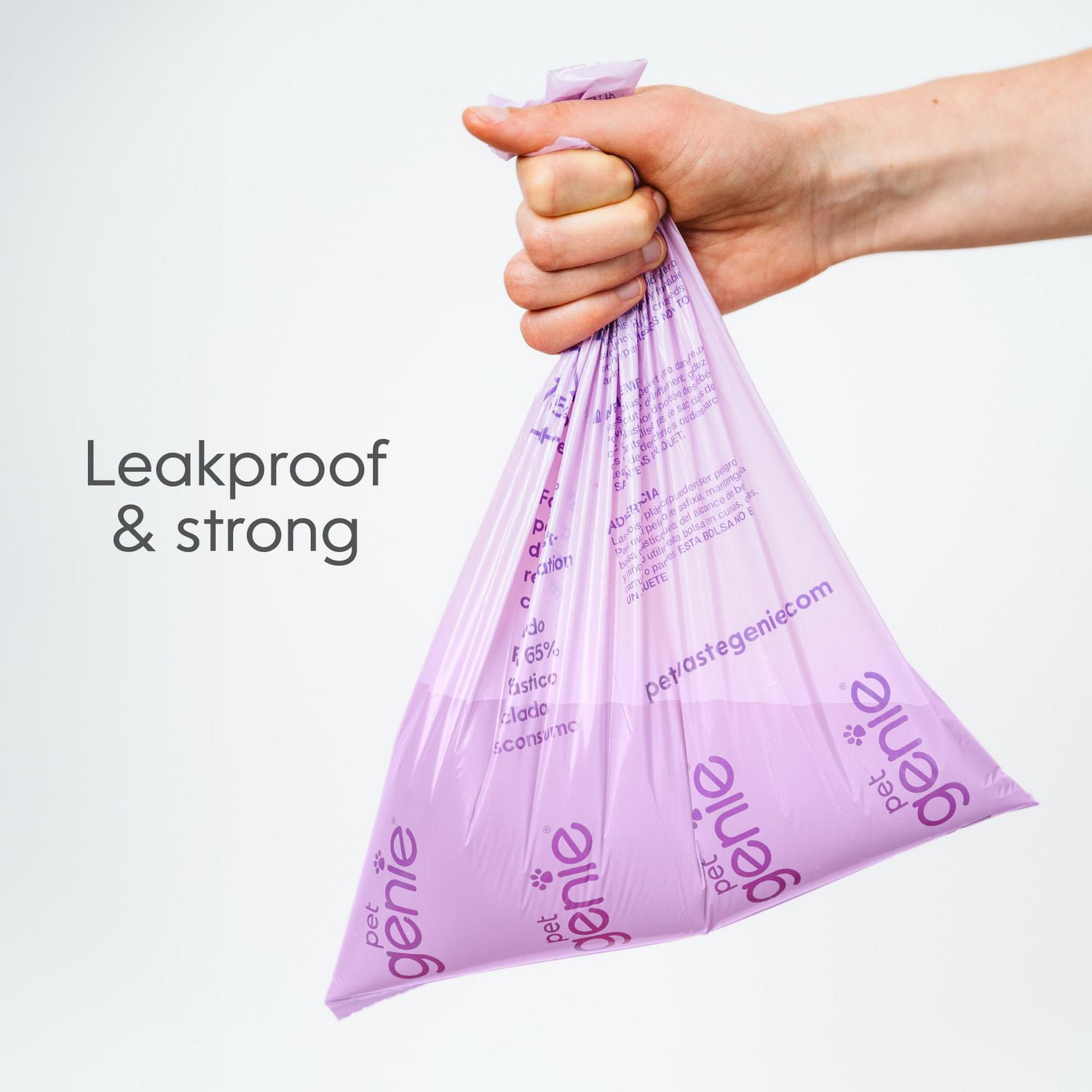 Pet Genie - Dog Poop bags - includes 240 lavender-scented bags made from 65% recycled plastic