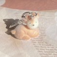 thumbnail image 4 of Fluffy Alpaca Elk Capybara Animal Keychains Resin Cartoon Lovely Funny Garlic Goose 3D Doll Pendant Bag Box Car Key Ring Jewelry, 4 of 4