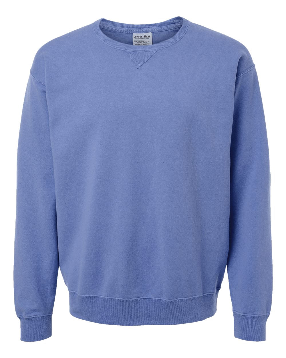 Hanes Mens Big ComfortWash Garment Dyed Fleece Sweatshirt, L, Frontier Blue