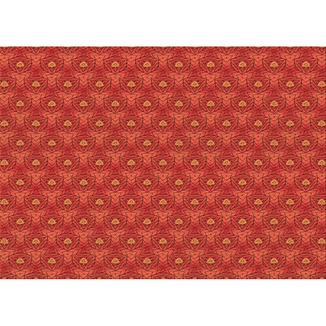 Ahgly Company Tapis d'Intérieur Rectangulaire Transitionnel Orange Rouge Orange Lavable à la Machine, 5 Pieds x 8 Pieds