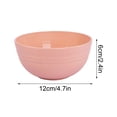 thumbnail image 3 of UsRHHA Microwave and Dishwasher Safe Cereal Bowl, 12x6cm Natural Wheat Fiber Plastic Bowl for Soup Pasta Ice Cream, Stackable Dining Bowl, 3 of 5
