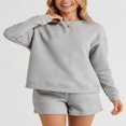 thumbnail image 3 of Ensemble de Chandail en Molleton et Shorts Assortis pour Pyjamas pour Femmes, 3 of 9