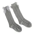 thumbnail image 2 of Faithtur Toddler Girls Summer Mesh Socks Solid Color Mid Tube Breathable Hollow Bows Princess Socks, 2 of 2