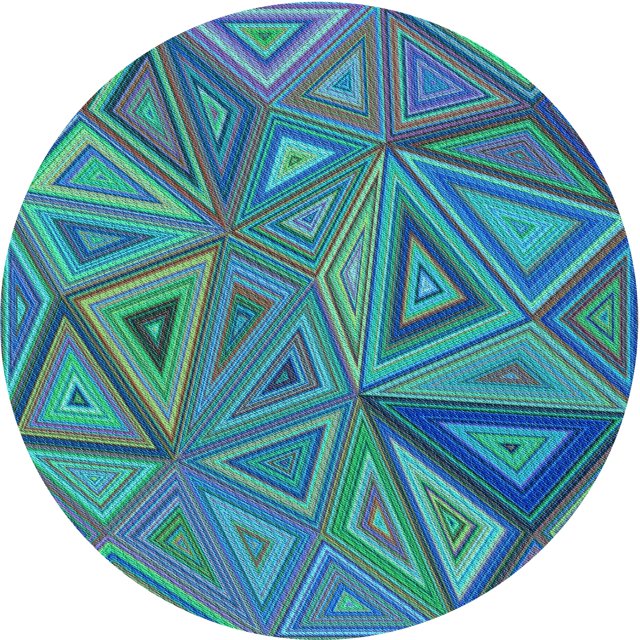 Ahgly Company Tapis d'Intérieur Lavables en Machine, Ronds, Transitionnels, Vert Turquoise Foncé, Ronds de 3'