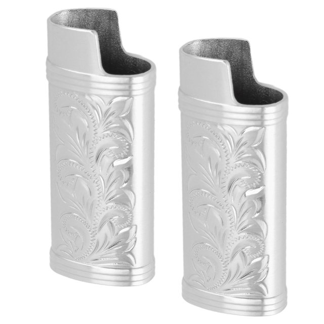 Retro Lighter Case 3D Floral Engraved Zinc Alloy Cover