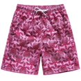 thumbnail image 1 of Fashionable Summer Swim Trunks for Men, Quick Dry Swim Shorts for Men, Swimwear, Bathing Suits, Swim Shorts with Various Colors & Designs, Quick Dry Nylon Shorts, Pink (Printed), Small, 1 of 7