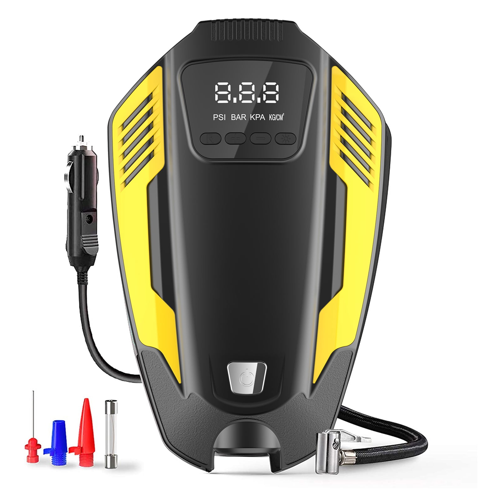 Portable Air Compressor Tire Inflator, DC 12V Digital Air Pump for Car Tires, Bicycle and