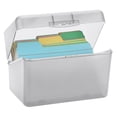 thumbnail image 2 of ZTTD 3x5 Index Card Holder, Note Flash Card Organizer Case, Index Card File w/Flip Top, Notecard Recipe, Holder, Holds 250 Cards, White, 2 of 8