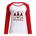 thumbnail image 5 of RKSTN Chandail pour Femmes de Noël à Col Rond, Chandail Imprimé du Père Noël, Manches Longues, Blouse Régulière à Empiècements, 5 of 5