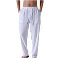 thumbnail image 1 of Dagugfen Lounge Pants for Men Elastic Waist Drawstring Loose Lightweight Travel Beach Pants Work Pants, 1 of 5