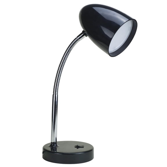 Lampe de bureau moderne à DEL Mainstays, plastique noir