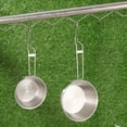 thumbnail image 4 of Oleegame 2PC Kitchen Utensils Set Outdoor Camping Backpackers Foldable Bowl Lightweight Stainless Steel Bowl With Handle Silver, 4 of 4