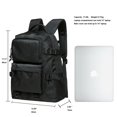 thumbnail image 2 of KAUKKO Vintage Casual polyster and Leather Rucksack Backpack (Nylon Black), 2 of 5