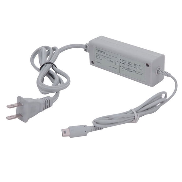 Wii U Gamepad Charger Grey ABS Plastic 100-240V Input 4.75V 1.6A Output Short-Circuit Overcharge Protection Safe Durable