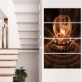 thumbnail image 1 of Dom Brun Fractal Moderne - Art Abstrait Surdimensionné sur Toile, 1 of 3