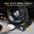 thumbnail image 4 of Yiwa Ensemble de Roues de Véhicule, Ensemble de 2 Roues de Déménagement pour Voiture, Roues en Acier de 3 Pouces, Supporte jusqu'à 4000/5000 Lb, 4 of 7