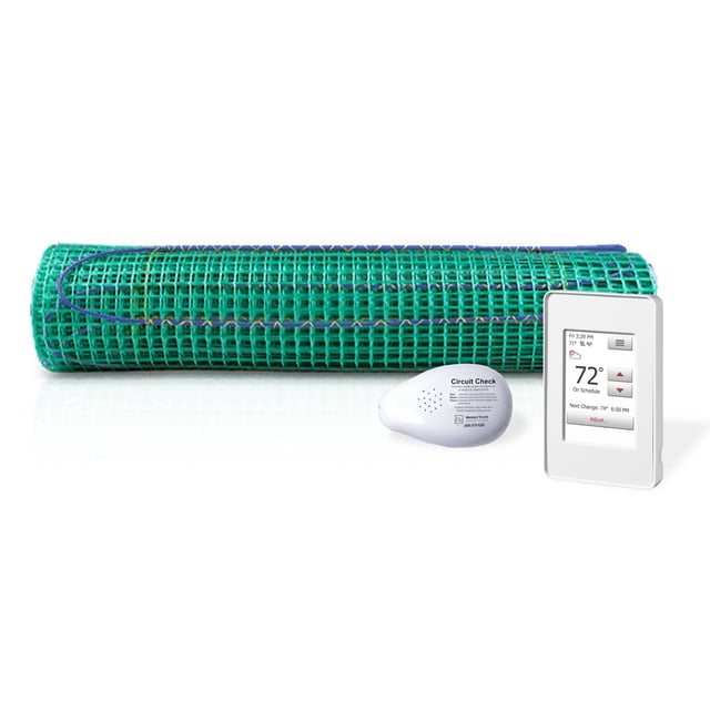 Floor Heat Kit for bath with Powder Room, WiFi Thermostat, 6 sq ft