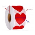 thumbnail image 2 of TIMIFIS500 Pcs Rouleaux d'Autocollants Cœurs Rouges, 1 Pouces Autocollants de la Saint-Valentin Étiquettes d'Amour pour Enveloppes Autocollants Décoratifs pour Cadeaux de Fête de Mariage et d'Anniversaire, 2 of 5