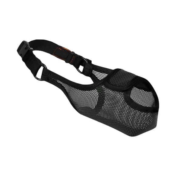 Dog Muzzle Mesh Breathable Polyester Material Non Strangle Adjustable Secure Barking Biting Control Allows Panting Drinking for Small Medium Large Dogs