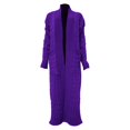 thumbnail image 4 of Comdrip Long Cardigans for Women! Long Cardigans for Women Open Front Cable Knit Cardigan Open Front Oversized Draped Sweater Outerwear Fall Cardigans for Women Purple S, 4 of 4