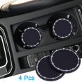 thumbnail image 2 of Bling Car Coasters, Wisdompro 4 Pack PVC Car Cup Holder Insert Coaster - Anti Slip Universal Vehicle Interior, 2 of 5
