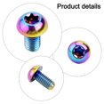 thumbnail image 2 of 6PCS TC4 Ti Alloy Disc Screws CNC T25 Disc Brake Torx Bolts 5x10mm, 2 of 11
