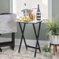 thumbnail image 4 of Linon 43001WHTSET-01-AS Tray Table Set 15.75" D x 18.9" W x 26.38" H White, 4 of 5