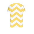 thumbnail image 5 of FAIWAD Women Summer Tops Short Sleeve Irregular V Neck Button T-Shirts Geometric Color Block Print Tees Blouses, 5 of 5