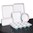 thumbnail image 2 of NutriChef 6 Piece Non Stick Kitchen Oven Stackable Ceramic Baking Pan Set, Green, 2 of 9