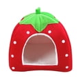 thumbnail image 1 of F 10.24X10.24 Inch Strawberry Pet Bed Yurt Tent Warm Indoor For Animals, 1 of 8
