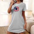 thumbnail image 2 of Birdeem Chemises de Nuit pour Femmes Chemise de Nuit Courte Surdimensionnée pour Femmes Robe Imprimée à Col Rond et Manches Courtes, 2 of 12