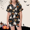 thumbnail image 2 of WEAIXIMIUNG Children's Leisure Printed Button Collar Short Sleeved Top Shorts Pajama Set 2-3 Years, 2 of 4