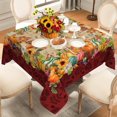 thumbnail image 1 of Nappe Carrée d'Automne, Nappe Carrée d'Automne 60 Pouces, Nappe Carrée Citrouille d'Automne pour l'Action de Grâce, Housse de Table Carrée d'Automne, 1 of 5