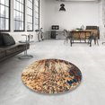 thumbnail image 3 of Ahgly Company Tapis d'Intérieur Carrés Abstraits Sangria Bruns Abstraits pour Aire, 8 Pieds Carré, 3 of 6