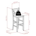 thumbnail image 3 of Winsome Halo 3pc Pub Table Set with 2 V-Back Stools-94586, 3 of 9