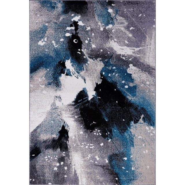 Ladole Rugs Grey Black Blue Extra Large Area Rug Carpet For Living Room Size