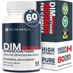 Nutrawave DIM 200mg – Estrogen Metabolism & Hormone Balance Support, Diindolylmethane for Skin & Mood, 60 Vegan Capsules, Non-GMO, Gluten-Free, Made in Canada