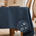 thumbnail image 1 of BALCONY & FALCON Rectangle Tablecloth 57 x 118 Water Resistant Thick Faux Linen Navy Blue for Outdoor Dining, 1 of 6