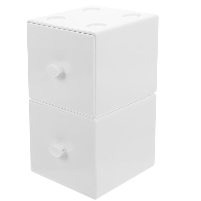 MIANGASTORE 2pcs Desk Organizer Drawer Tabletop Stackable Drawers Cosmetics Box Jewelry Storage Case